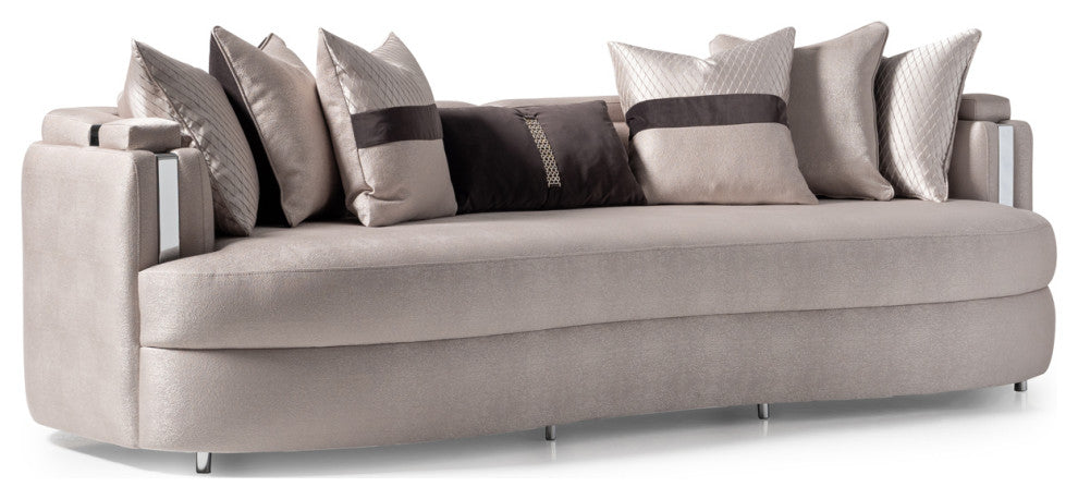 Carmela Mansion Sofa Zinc/Silver