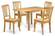 Dining Set 5 Pc- 4 Chairs, Table, Oak Finish Hardwood Structure.