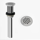 VIGO 1.75" W Vessel Bathroom Sink Grid Drain, Chrome