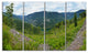 Green Mountains Panorama, Landscape Canvas Art Print, 48"x28", 4 Panels