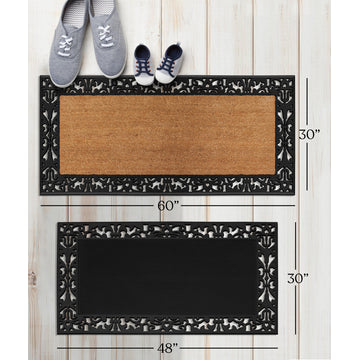 A1HC Paisley Border Heavy Duty Large Size Doormat 2 Pack(30"�X48"� & 30"�X60"�)