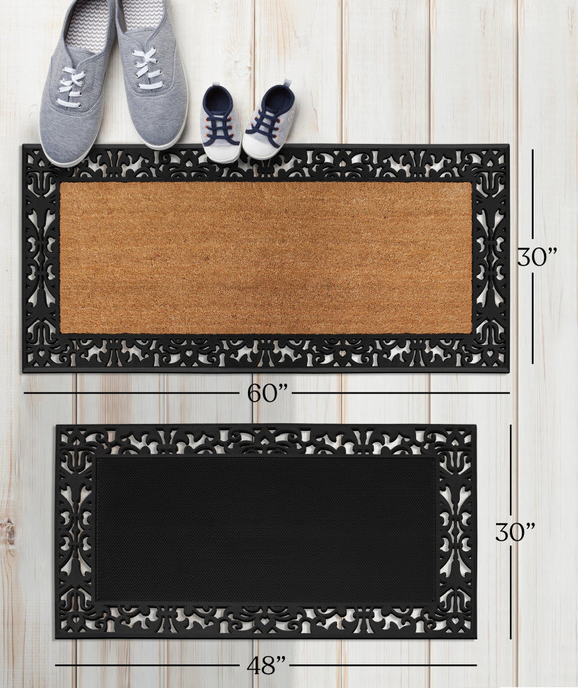 A1HC Paisley Border Heavy Duty Large Size Doormat 2 Pack(30"�X48"� & 30"�X60"�)