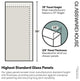 78"x30" Frameless Shower Door, Glass Hinge, Polished Chrome