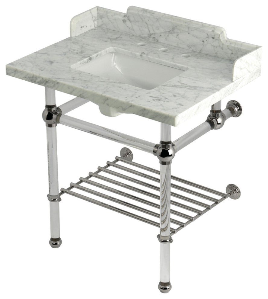 LMS3030MASQB6 30" Console Sink with Acrylic Legs (8-Inch, 3 Hole)