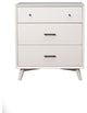 Benzara BM172832 Mahogany Wood Mid Cent. Small Chest, White