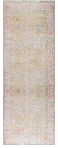 Hauteloom Bozkurt Distressed Washable Rug, 2'7"x10' Runner
