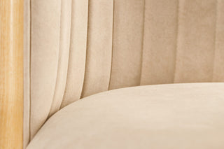 Alton Dining Chair, Ash Wood, Beige Material