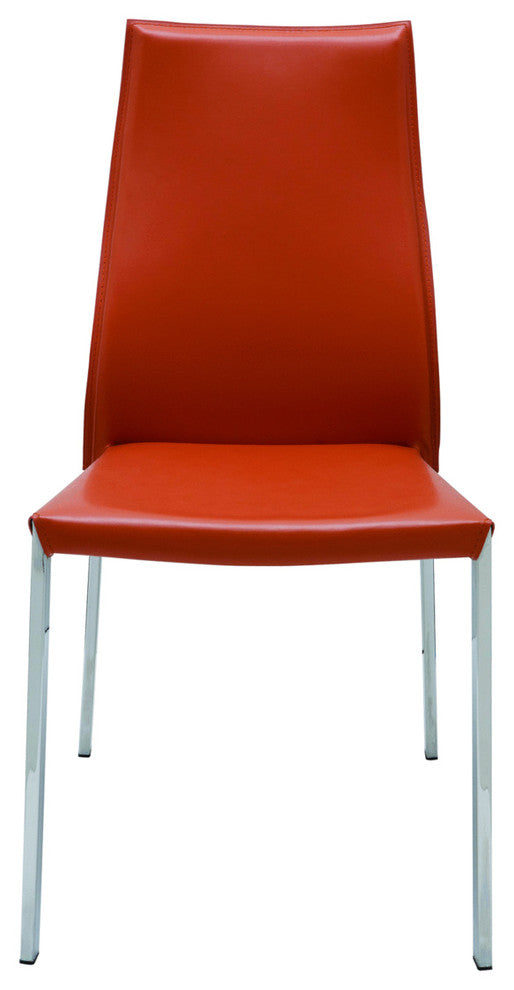 Eric Leather Dining Chair, Ochre