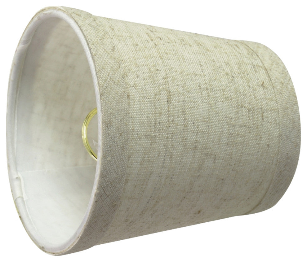 32048-9 Small Hardback Empire  Chandelier Clip On Lamp Shade Beige 3"x4"x4"