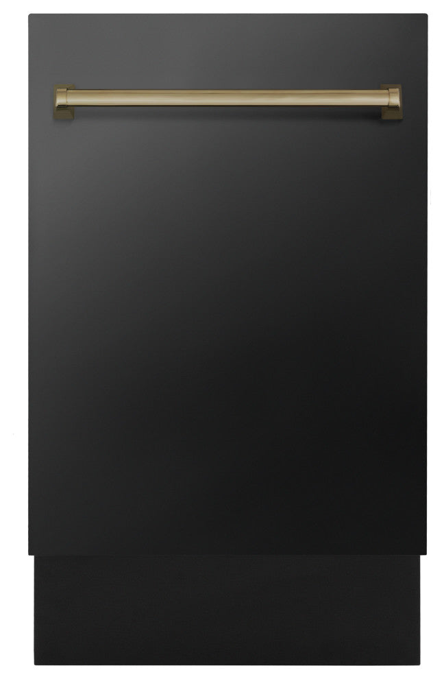 ZLINE 18" Tall Tub Dishwasher, Black Stainless Steel DWVZ-BS-18-CB