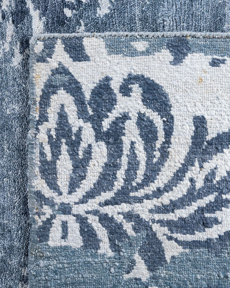 Modern One-of-a-Kind Hand-Knotted Area Rug Gray, 9' 2" x 12' 0"