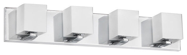 Coeur 4-Light Vanity Fixture, Frosted White