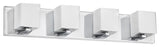 Coeur 4-Light Vanity Fixture, Frosted White