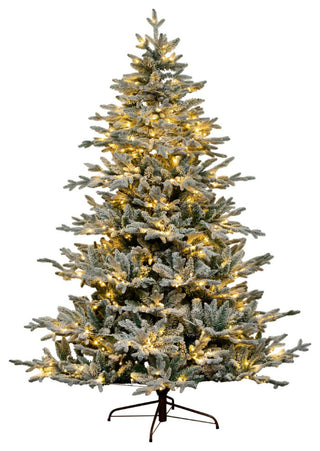 7ft. Pre-Lit Artificial Fraser Fir Flocked Christmas Tree
