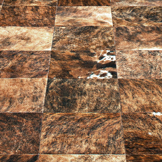 Cowhide Patchwork Rug, Icarus, Jasper, 9'x12'
