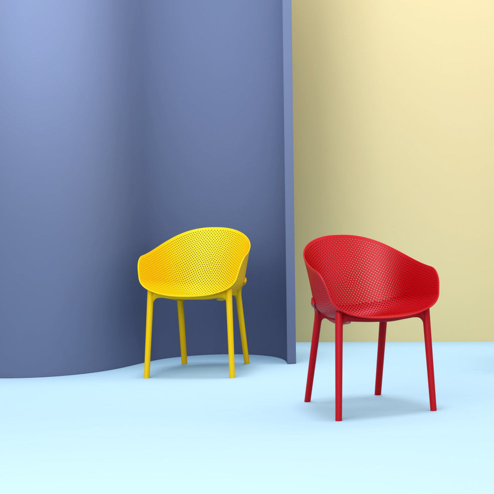 Compamia Sky Outdoor Dining Chair, Set of 2, Red