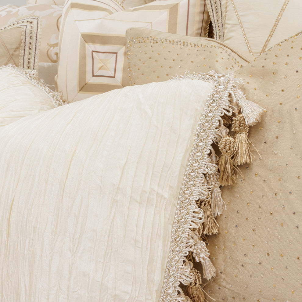 Aico Amini Luxembourg 13 Pc King Comforter Set in Creme