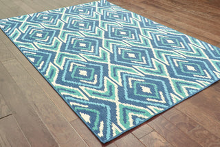Oriental Weavers Meridian Navy/Green Geometric Indoor/Outdoor Rug 8'6"X13'
