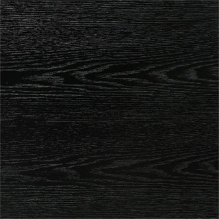 Armen Living Artemio King Platform Wood Bed Frame with Slim Track Arms in Black