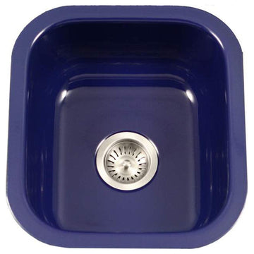 Houzer PCB-1750 Porcela 15-5/8" Undermount Single Basin Porcelain - Navy Blue