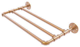 Pipeline Wall Mounted Towel Shelf, Brushed Bronze, 36"