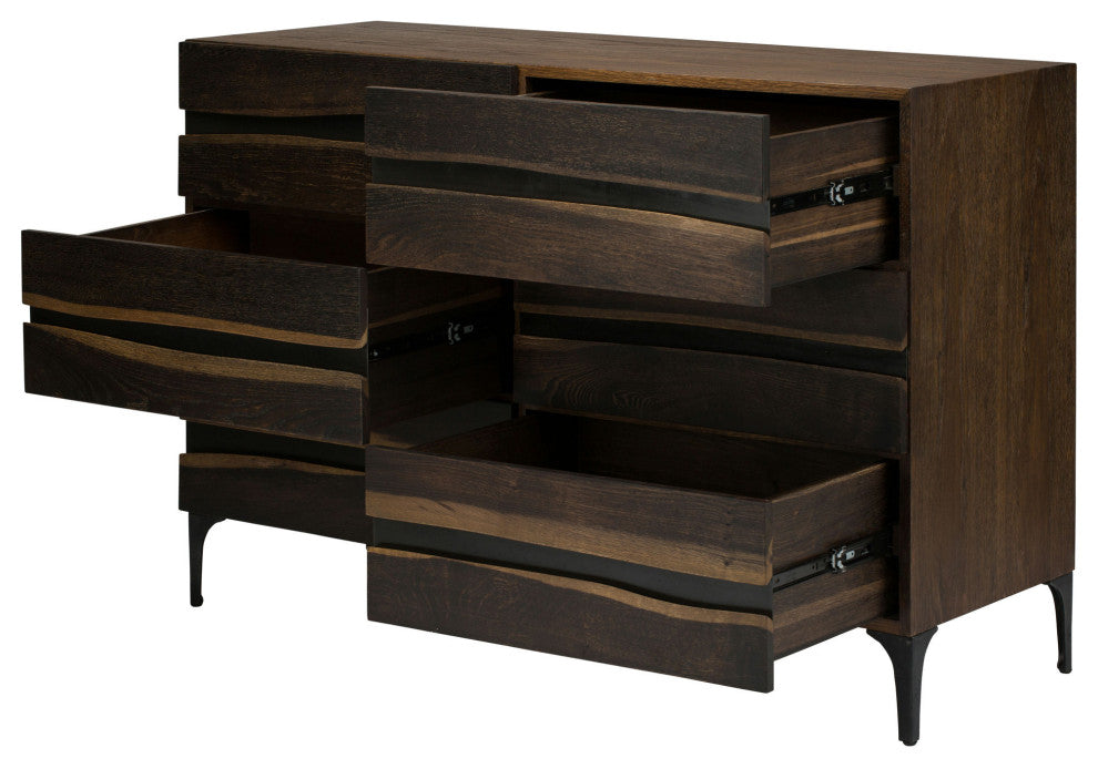 Prana 6-Cabinet Oak Dresser