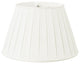 Round Pleated Designer Lampshade, Beige, White, 12.5"x20"x13.5"