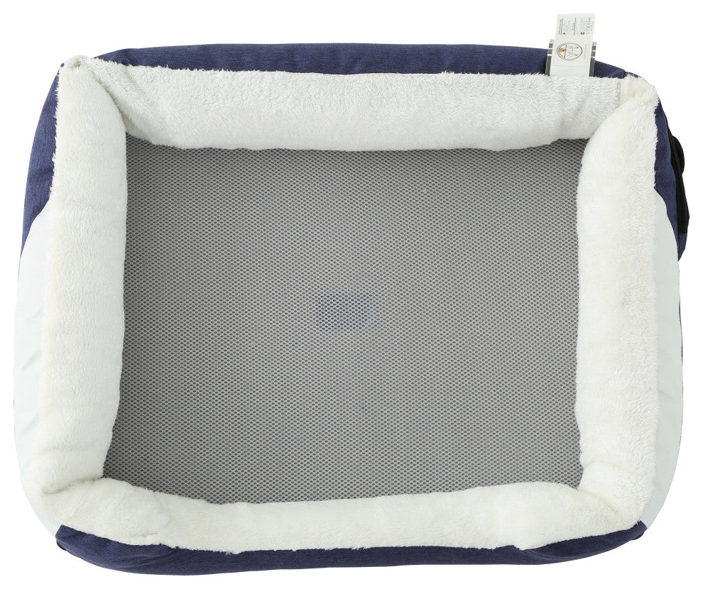 Pet Life "Dream" Electronic Heating and Cooling Pet Bed, Navy, Large