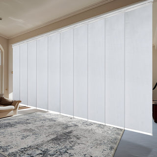 Dappled Iron 10-Panel Track Extendable Vertical Blinds 120-218"W
