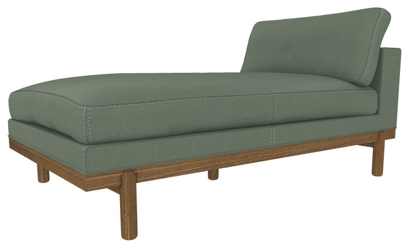 Cantor Leather Chaise, Finish: Fawn, Leather: Juniper