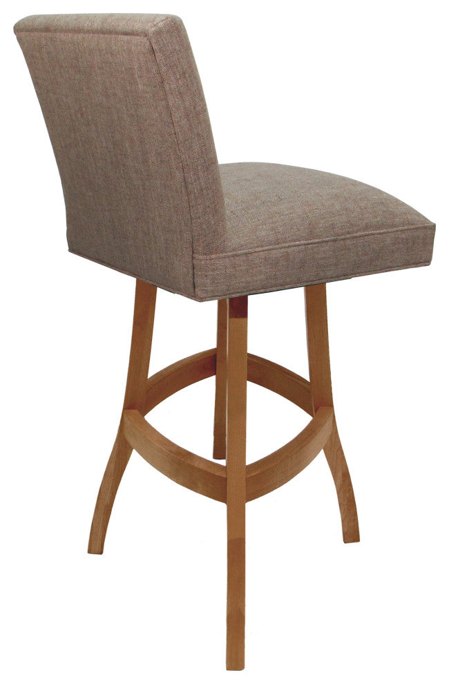 Swivel Wood Counter, Bar or Extra Tall Stool - Sommerville on S-Base, Basin Beige - Honey, 34"