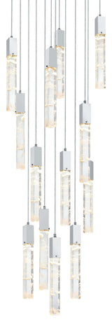 Elegant Lighting 2089G30 Aurora 30"W Crystal Chandelier - Chrome