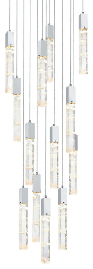 Elegant Lighting 2089G30 Aurora 30"W Crystal Chandelier - Chrome