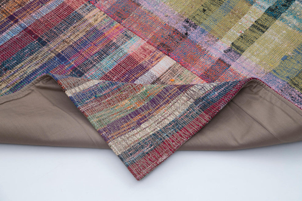 Rug N Carpet - Handmade Oriental 6' 7'' x 9' 11'' Tribal Patchwork Kilim Rug