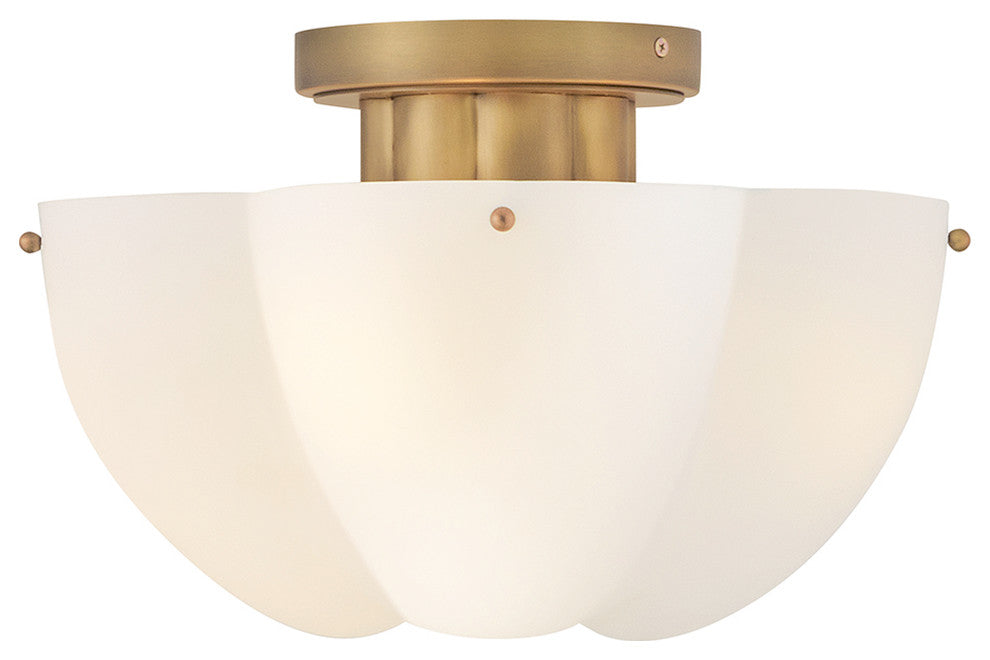 Hinkley Becca Medium Semi-Flush Mount, Heritage Brass