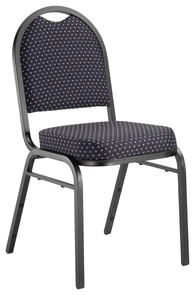NPS 9200 Fabric Stack Chair, Diamond Navy Seat/ Black Frame