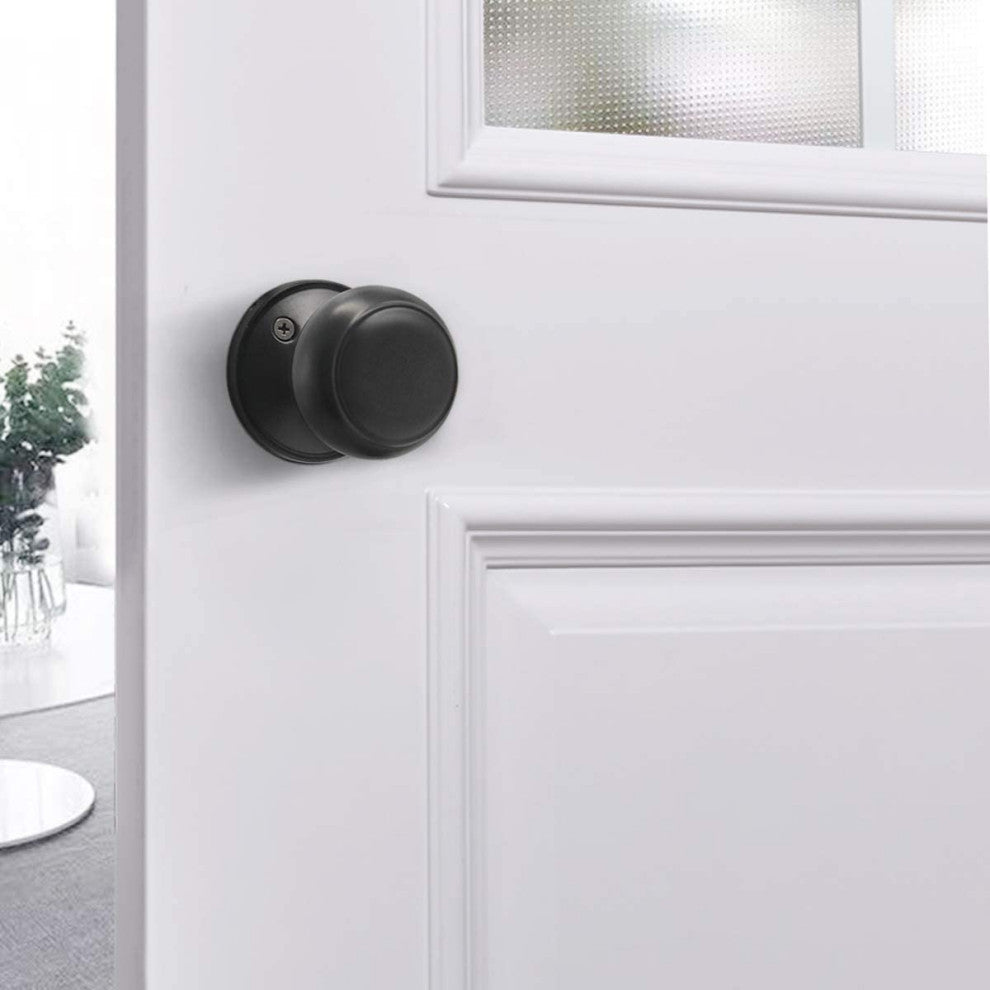 Black Single Sided Dummy Door Knob, Set of 10