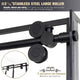 Losar Single Sliding Framed Shower Door, Matte Black, 64" W X 78"h