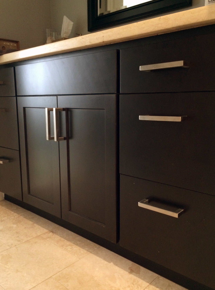 Celeste Square Bar Pull Cabinet Handle Brushed Nickel Stainless 12mm, 24