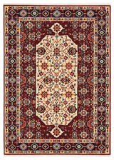 Oriental Weavers Lilihan Indoor Rug Red/ Ivory 3'3" X 5'