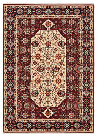 Oriental Weavers Lilihan Indoor Rug Red/ Ivory 3'3" X 5'