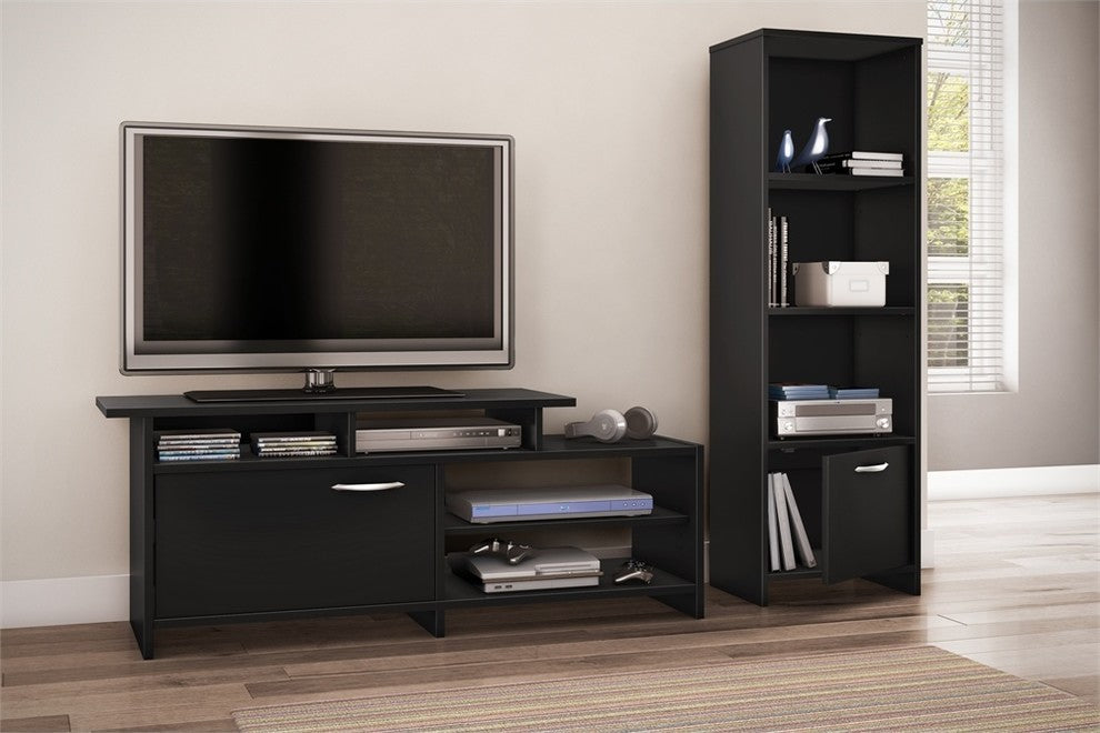 South Shore Step One Shelf Bookcase, Pure Black
