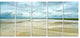 "Low Tide in Mont Saint Normandy" Landscape Wall Art Print, 5 Panels, 60"x28"