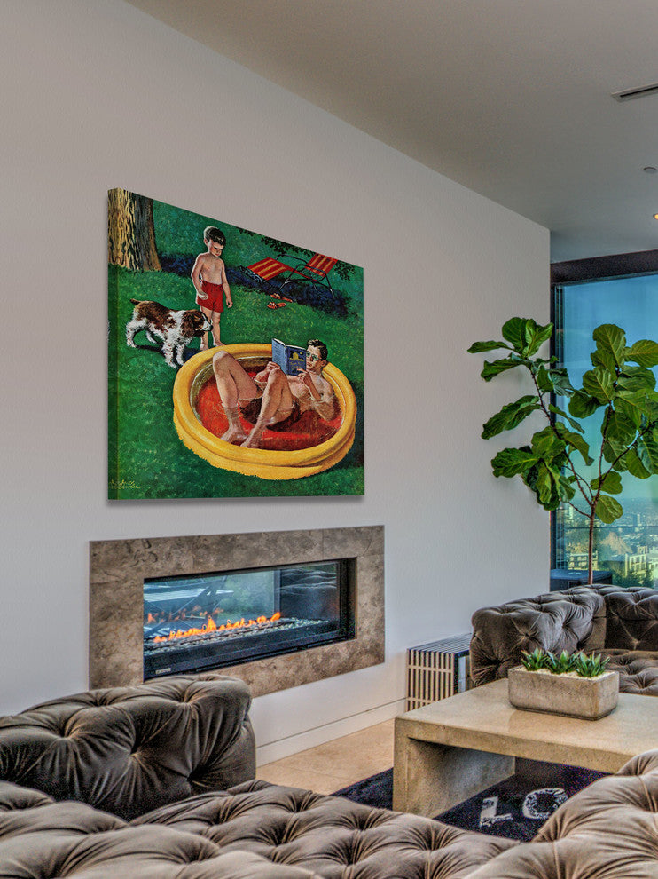 "Wading Pool" Painting Print on Canvas by Amos Sewell