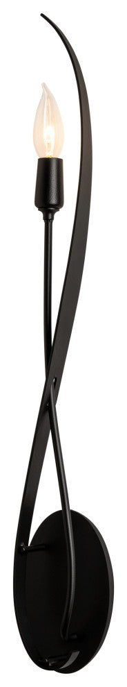Willow Sconce, Black Finish