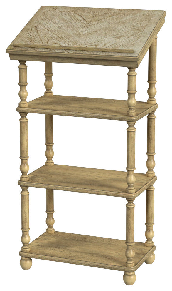 Alden 4-Tier Library Stand, Beige