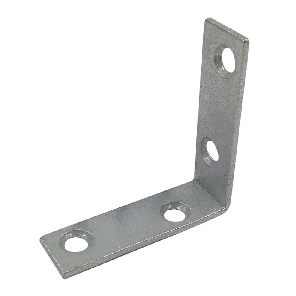 Corner Bracket, 2", Steel Construction, Galvanized Finish, L-Angle, 4Pack