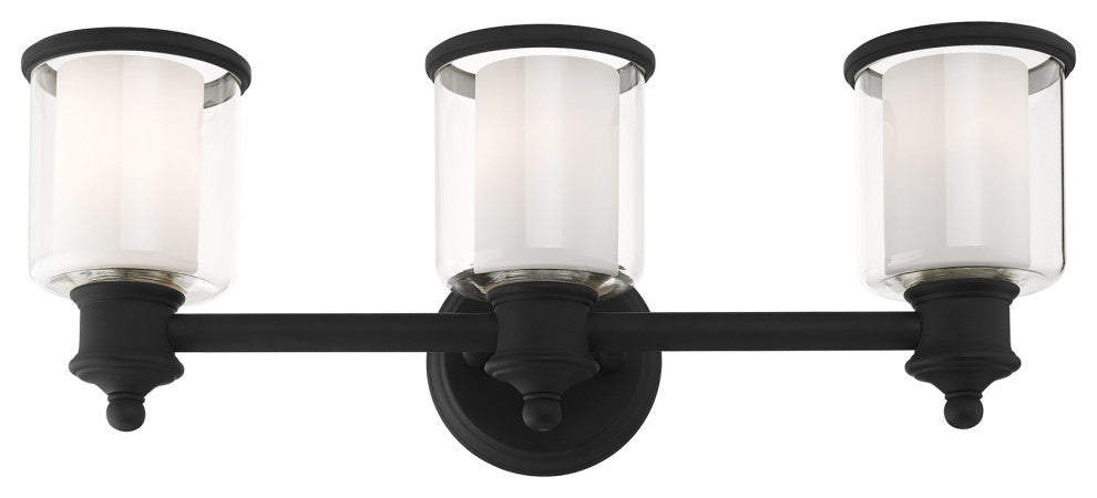 Livex Lighting Middlebush 3 Light Black Vanity Sconce