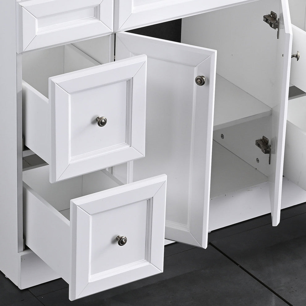 47 Inch Wood Freestanding Bathroom Vanity Base with Drawers
