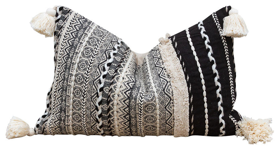 Graphite Gray Nomadic Moroccan Lumbar Pillow